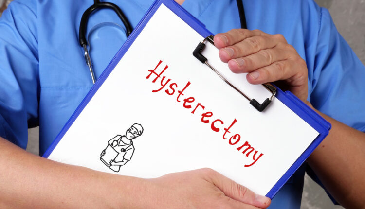 Medical,Concept,Meaning,Hysterectomy,With,Sign,On,The,Piece,Of